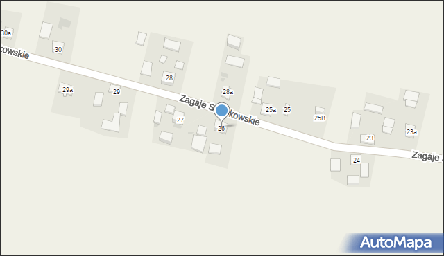 Zagaje Smrokowskie, Zagaje Smrokowskie, 26, mapa Zagaje Smrokowskie