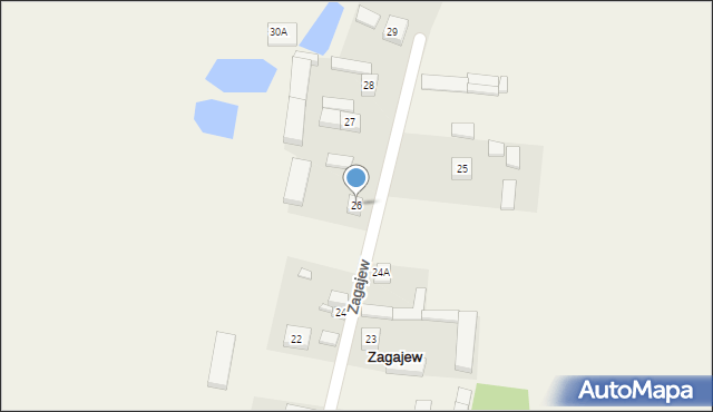 Zagajew, Zagajew, 26, mapa Zagajew