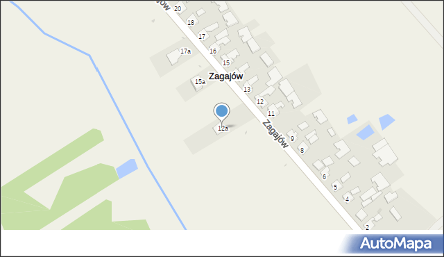 Zagajów, Zagajów, 12a, mapa Zagajów