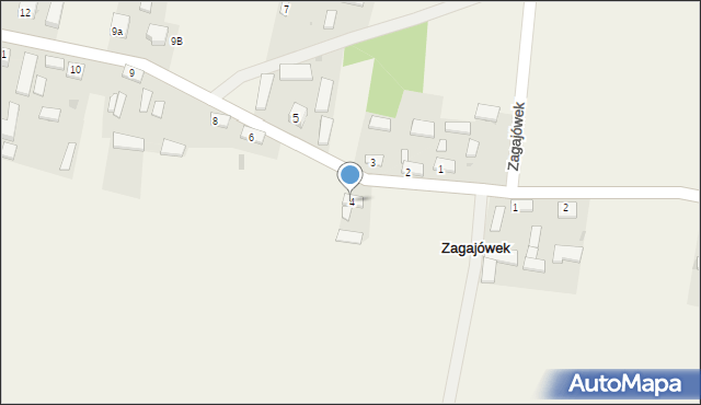 Zagajów, Zagajów, 4, mapa Zagajów