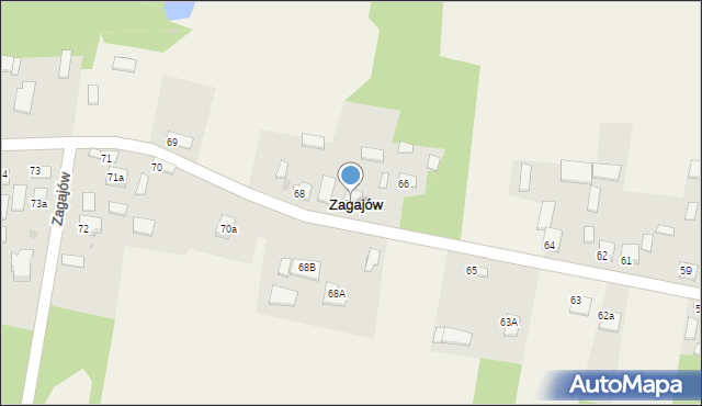 Zagajów, Zagajów, 67, mapa Zagajów