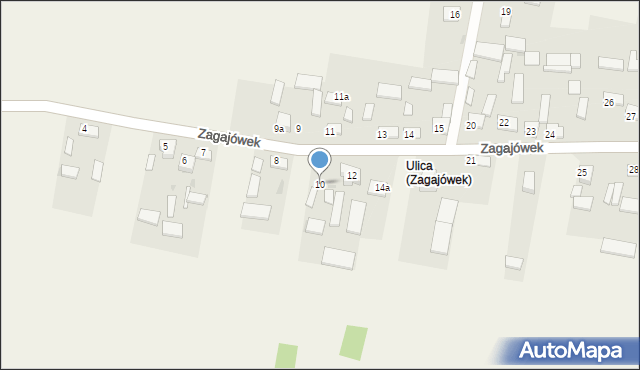 Zagajówek, Zagajówek, 10, mapa Zagajówek