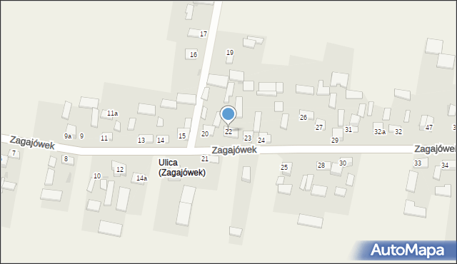 Zagajówek, Zagajówek, 22, mapa Zagajówek