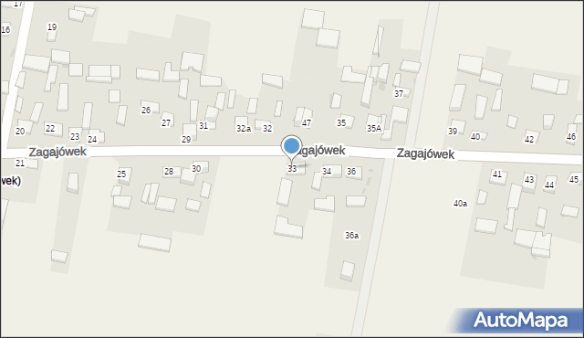 Zagajówek, Zagajówek, 33, mapa Zagajówek