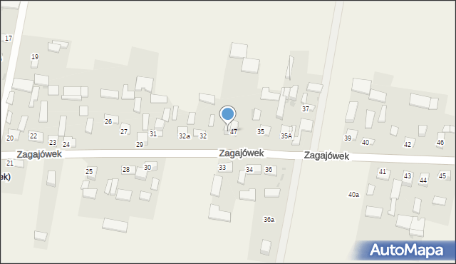 Zagajówek, Zagajówek, 47a, mapa Zagajówek