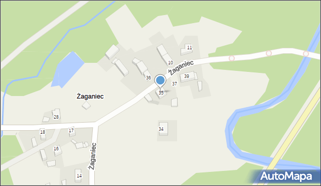 Żaganiec, Żaganiec, 35, mapa Żaganiec