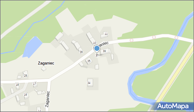 Żaganiec, Żaganiec, 37, mapa Żaganiec