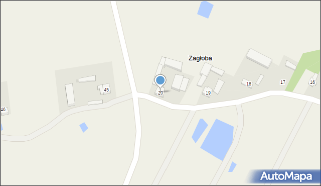 Zagłoba, Zagłoba, 20, mapa Zagłoba