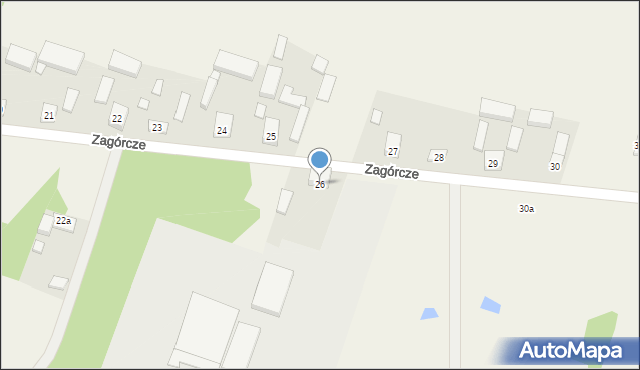 Zagórcze, Zagórcze, 26, mapa Zagórcze