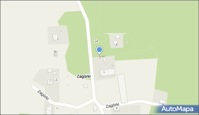 Zagórki, Zagórki, 2, mapa Zagórki