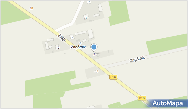 Zagórnik, Zagórnik, 4, mapa Zagórnik