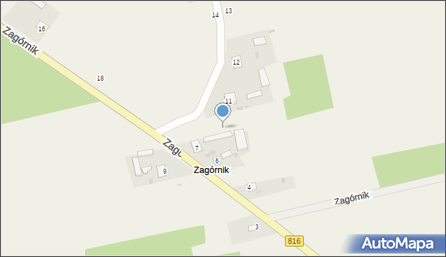 Zagórnik, Zagórnik, 8, mapa Zagórnik