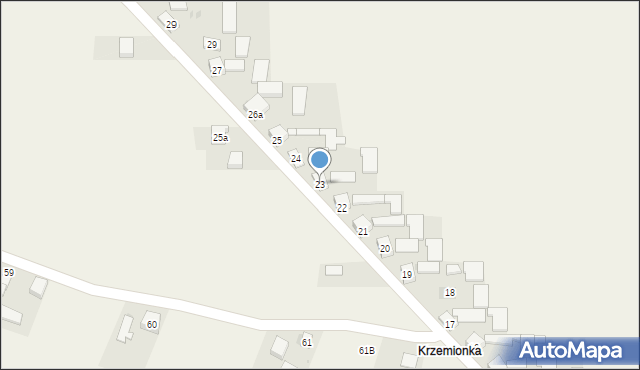 Zagórowa, Zagórowa, 23, mapa Zagórowa