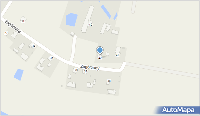 Zagórzany, Zagórzany, 42, mapa Zagórzany