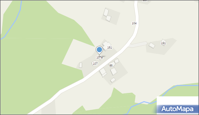 Zagórzany, Zagórzany, 107a, mapa Zagórzany