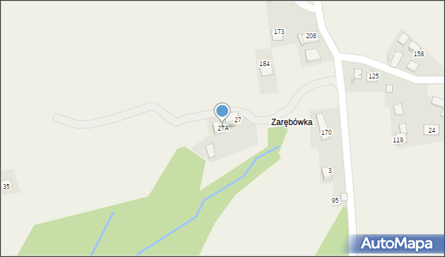 Zagórzany, Zagórzany, 27A, mapa Zagórzany