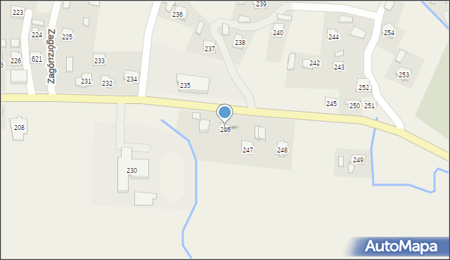Zagórzany, Zagórzany, 246, mapa Zagórzany