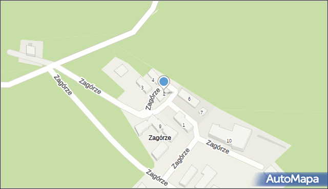 Zagórze, Zagórze, 2, mapa Zagórze