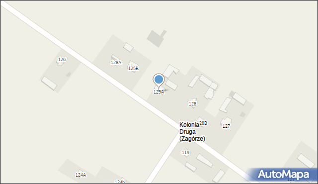 Zagórze, Zagórze, 125A, mapa Zagórze