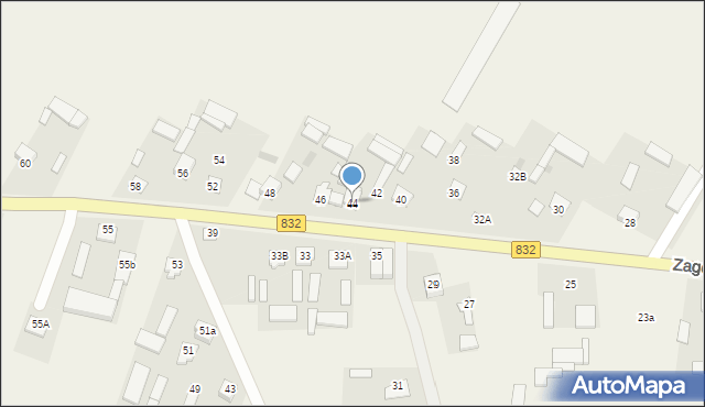 Zagórze, Zagórze, 44, mapa Zagórze