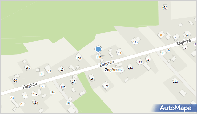 Zagórze, Zagórze, 13b, mapa Zagórze