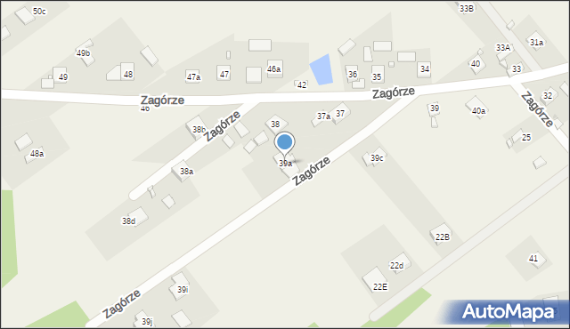 Zagórze, Zagórze, 39a, mapa Zagórze
