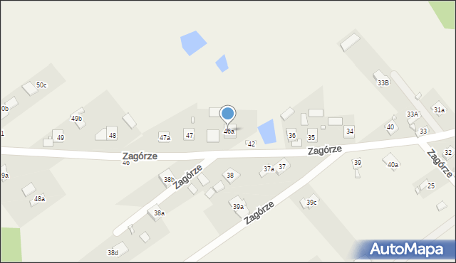 Zagórze, Zagórze, 46a, mapa Zagórze