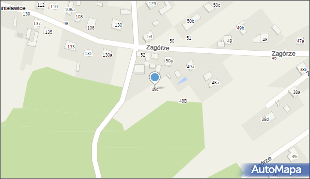 Zagórze, Zagórze, 49c, mapa Zagórze