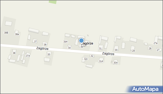 Zagórze, Zagórze, 33, mapa Zagórze