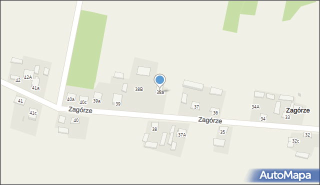 Zagórze, Zagórze, 38a, mapa Zagórze