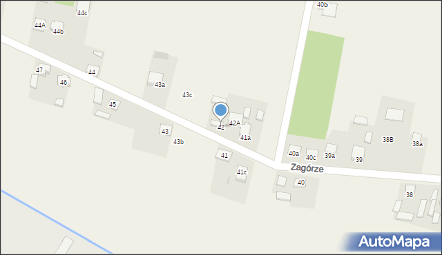 Zagórze, Zagórze, 42, mapa Zagórze
