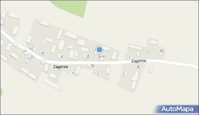 Zagórze, Zagórze, 4, mapa Zagórze