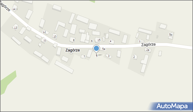 Zagórze, Zagórze, 5, mapa Zagórze