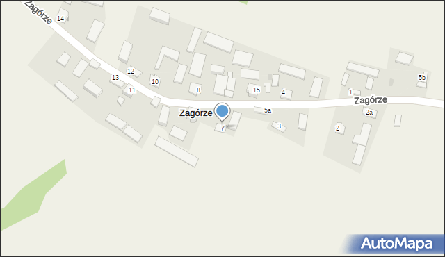 Zagórze, Zagórze, 7, mapa Zagórze