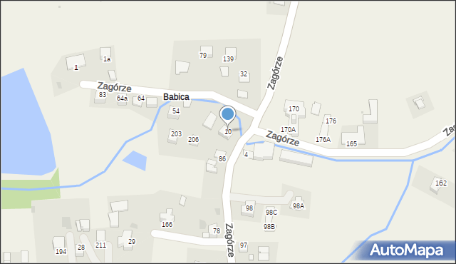 Zagórze, Zagórze, 10, mapa Zagórze