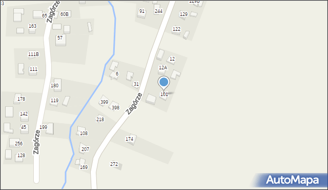 Zagórze, Zagórze, 101, mapa Zagórze