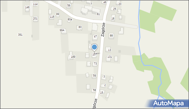 Zagórze, Zagórze, 107, mapa Zagórze