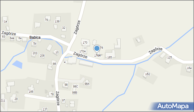 Zagórze, Zagórze, 176A, mapa Zagórze