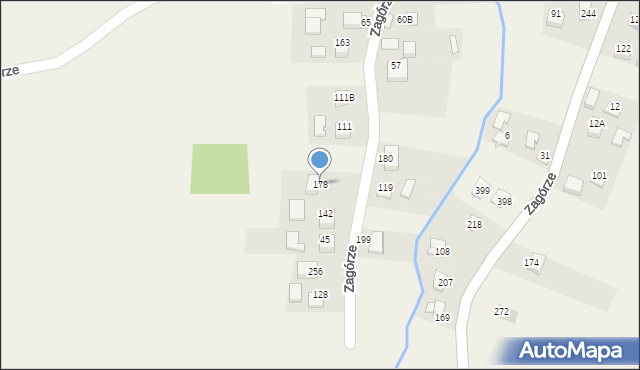 Zagórze, Zagórze, 178, mapa Zagórze