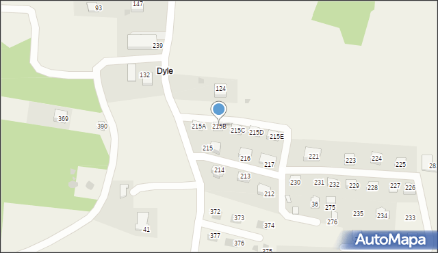 Zagórze, Zagórze, 215B, mapa Zagórze