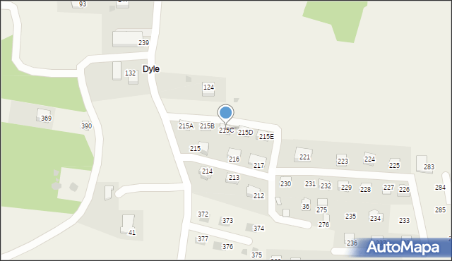 Zagórze, Zagórze, 215C, mapa Zagórze