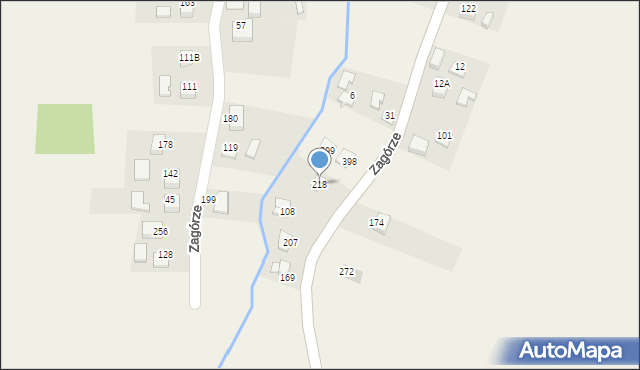 Zagórze, Zagórze, 218, mapa Zagórze