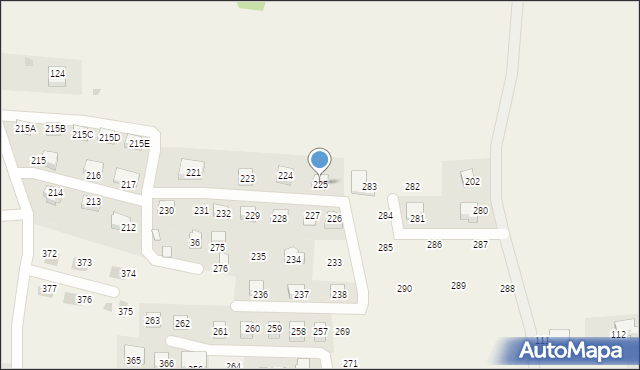 Zagórze, Zagórze, 225, mapa Zagórze