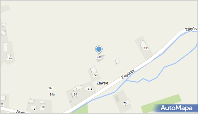 Zagórze, Zagórze, 248, mapa Zagórze