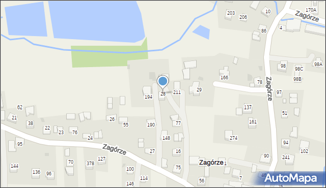 Zagórze, Zagórze, 28, mapa Zagórze