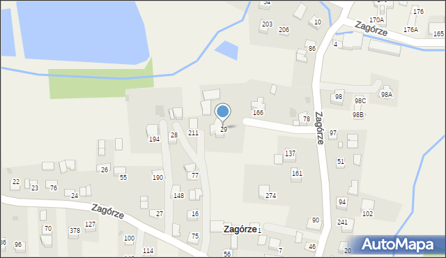 Zagórze, Zagórze, 29, mapa Zagórze