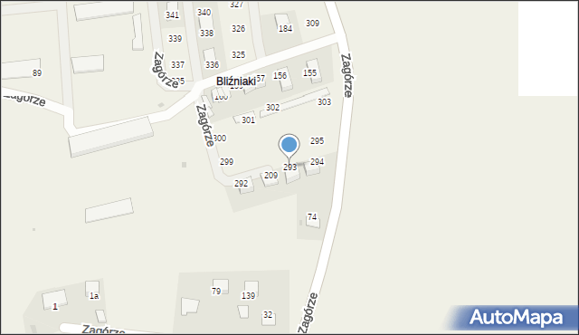 Zagórze, Zagórze, 293, mapa Zagórze