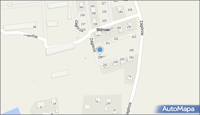 Zagórze, Zagórze, 299, mapa Zagórze
