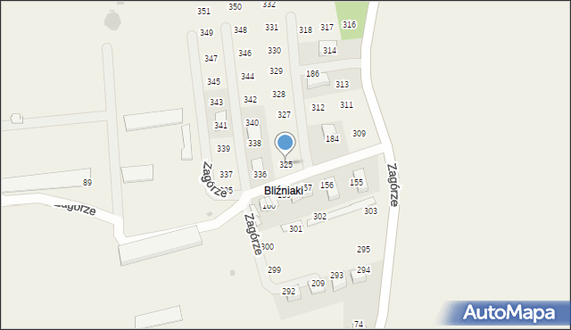 Zagórze, Zagórze, 325, mapa Zagórze