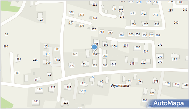 Zagórze, Zagórze, 364, mapa Zagórze